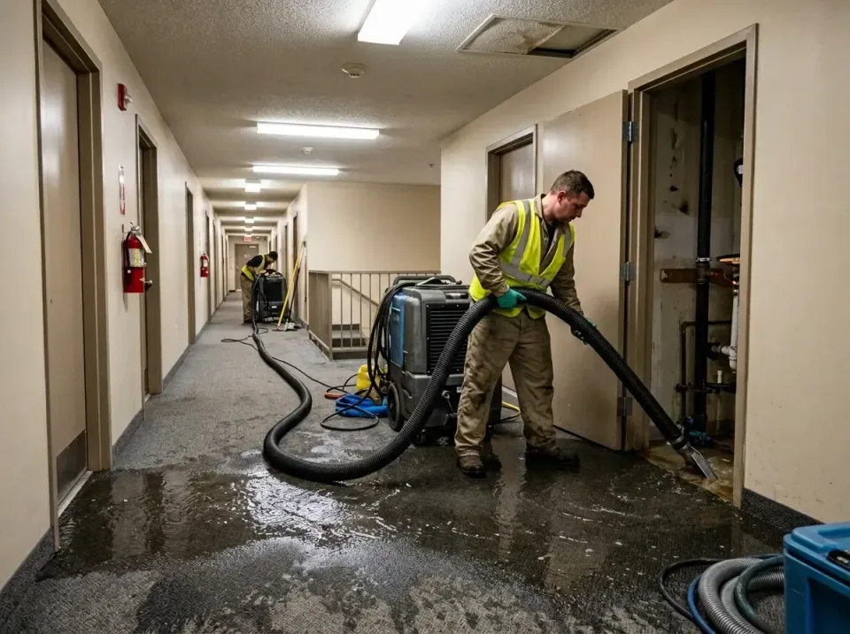 multi-unit-apartment-hallway-f-005 — frequently asked questions, Emergency Burst Pipe Water Extraction & Removal in Camdento…